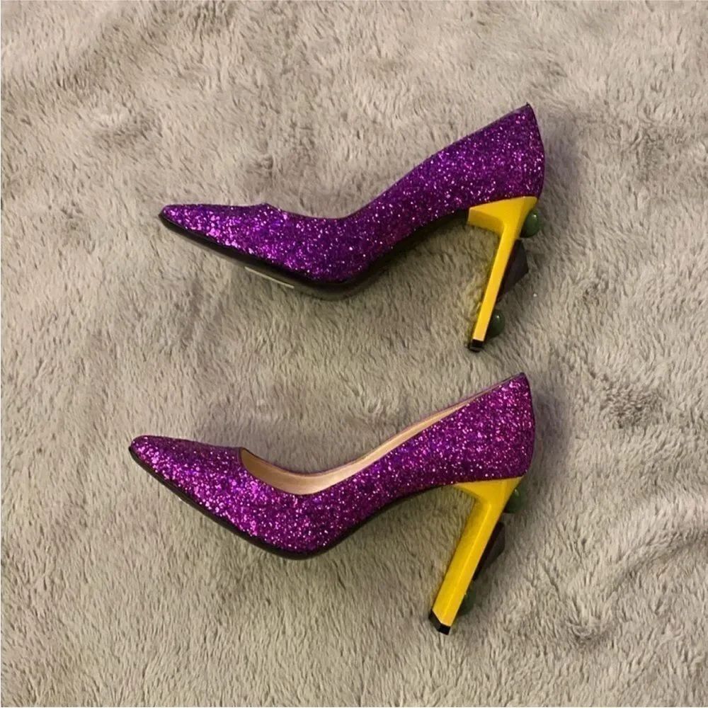 Bally Purple Glitter Women's Heels, US8